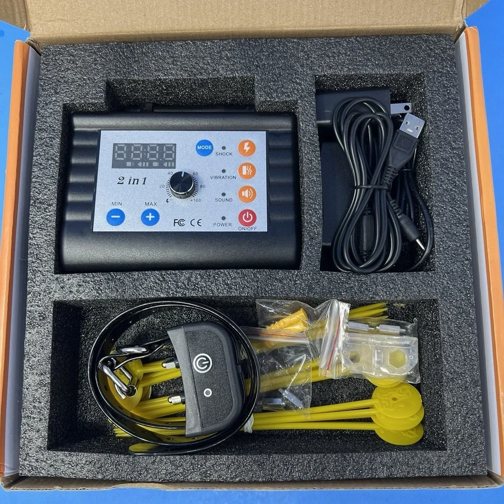 Justpet 2in1 Dog Training Collar Wireless Fence System Rechargeable Pet Trainer